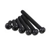 CONPHERON Plastic Screws Phillips Round Head Machine Screws Bolts Black