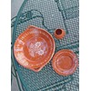 Portuguese Pottery Terracotta Clay Skillet Dinner Plate - Set of