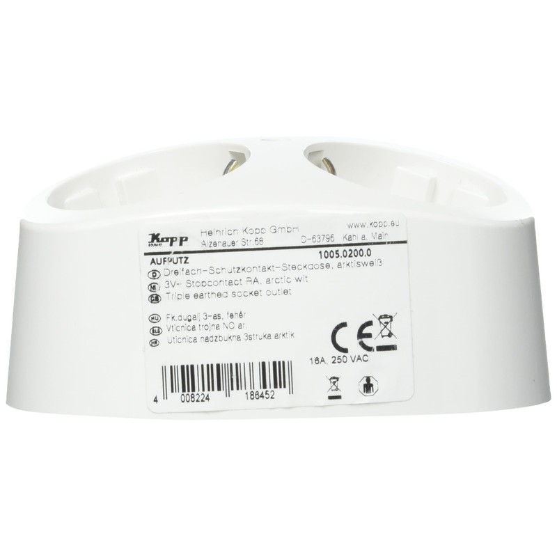 Kopp 100502000 Triple earthed socket