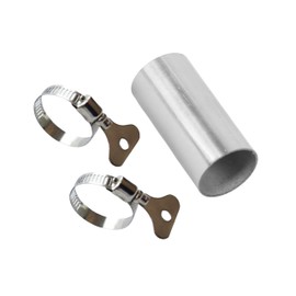 D32, D38mm H60mm Parking Heater Butt Extension Joints Stainless steel chimney smoke exhaust pipe fittings with adjustable clamps (D:1.26in./32mm-1Pc)