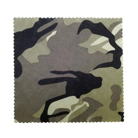 Calabria 1 Pack Microfiber Cleaning Cloth Green Camouflage Print Clean Eyeglass Lens TV Phone Screen Camera Sunglass Glasses