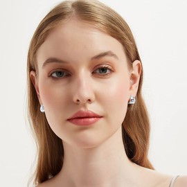 CLASSYZINT Silver Plated Huggie Earrings Small Chunky Hoop Earrings Set Dainty Wide Cute Simple Earrings For Women Girls,2 Size…