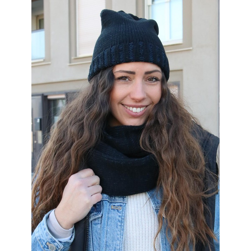 styleBREAKER Men's Plain Beanie Grey Dark grey