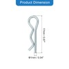 uxcell 1 mm x 17 mm Cotter Pins Spring Fastener,