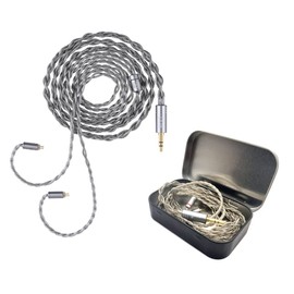 RDD The ONE Audio IEM Cable (0.78 2PIN) for hearphone in-Ear Monitor Silver Plated 1.2m 3.5mm 24K Gold-Plated Balanced Audio Plug High-Fidelity Wire Sound The high Purity Oxygen-Free Copper