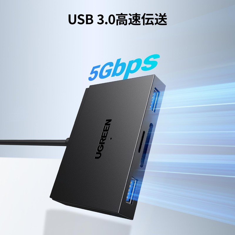 UGREEN SD Card Reader, USB-C & USB3.0, 2-in-1 4 in