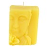 Candlestock Handmade Beeswax Buddha Relief Unscented Candle