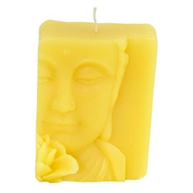 Candlestock Handmade Beeswax Buddha Relief Unscented Candle
