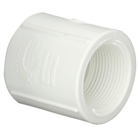 Spears 430 Series PVC Pipe Fitting, Coupling, Schedule 40, 1-1/4" NPT Female