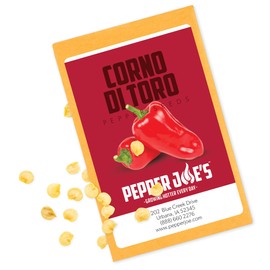 Pepper Joe’s Corno Di Toro Red Pepper Seeds ­­­­­– Pack of 10+ Mild Italian Chili Pepper Seeds – USA Grown ­– Premium Non-GMO Corno Di Toro Seeds for Planting in Your Garden