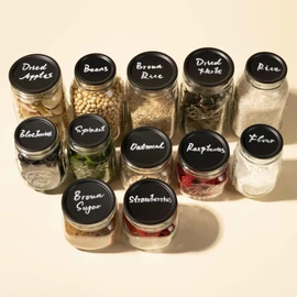Mason Genie Chalkboard Top Lids for Mason Jars (Regular Mouth)