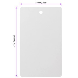 JOIKIT 2000 Pack 1.7 x 2.9 Inch White Blank Merchandise Tags, White Paper Hang Tags with Hole, Paper Price Tags Gift Tags for Boutique Retail Jewellery Clothing Store Sale