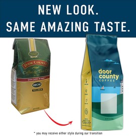 Door County Coffee - Sinful Delight DECAF, Chocolate, Vanilla, Caramel and Hazelnut Flavored Ground Coffee - Medium Roast, 10 oz Bag