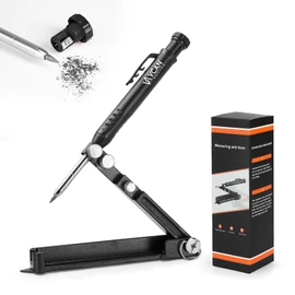 VCAN ACTIVE Multi-function Scribing Tool- Aluminum Alloy Scribe Tool with Deep Hole Pencil, Construction Pencil, DIY Woodworking Scribe Gauge Scriber Line Maker Measuring Tool,Christmas Gifts For Men