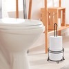 BROOKSTONE, Stylish Toilet Paper Holder, Freestanding Bathroom Tissue Organizer, Minimalistic