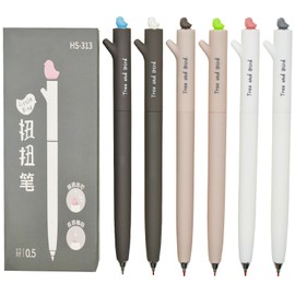 Maydahui 12 PCS Tree and Bird Rollerball Gel Pens Novelty Animal Pen Cute Branch Pens Low Center of Gravity Double Bead CS Quick Drying Black Ink for School Party Office