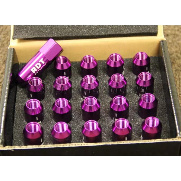 RDT OPEN END PURPLE 60MM ALUMINUM M12X1.5MM EXTENDED TUNER LUG
