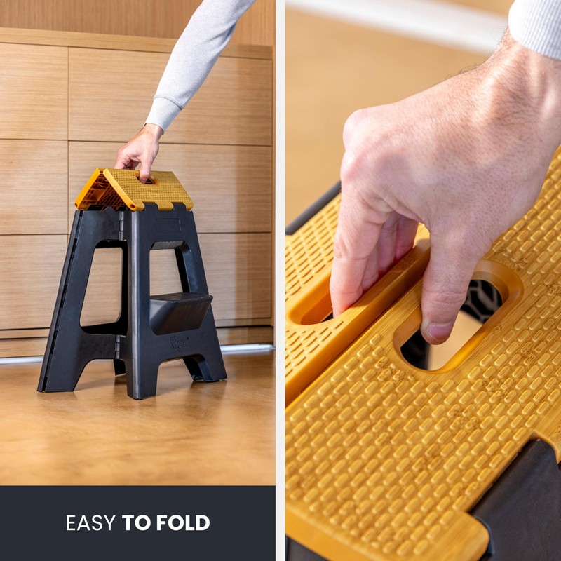 Vigar Compact Step Stool Foldable, 16-inch Two-Step Stools for Adults