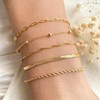 ASCOMY Gold Bracelets for Women 14K Gold Plated Twist Rope