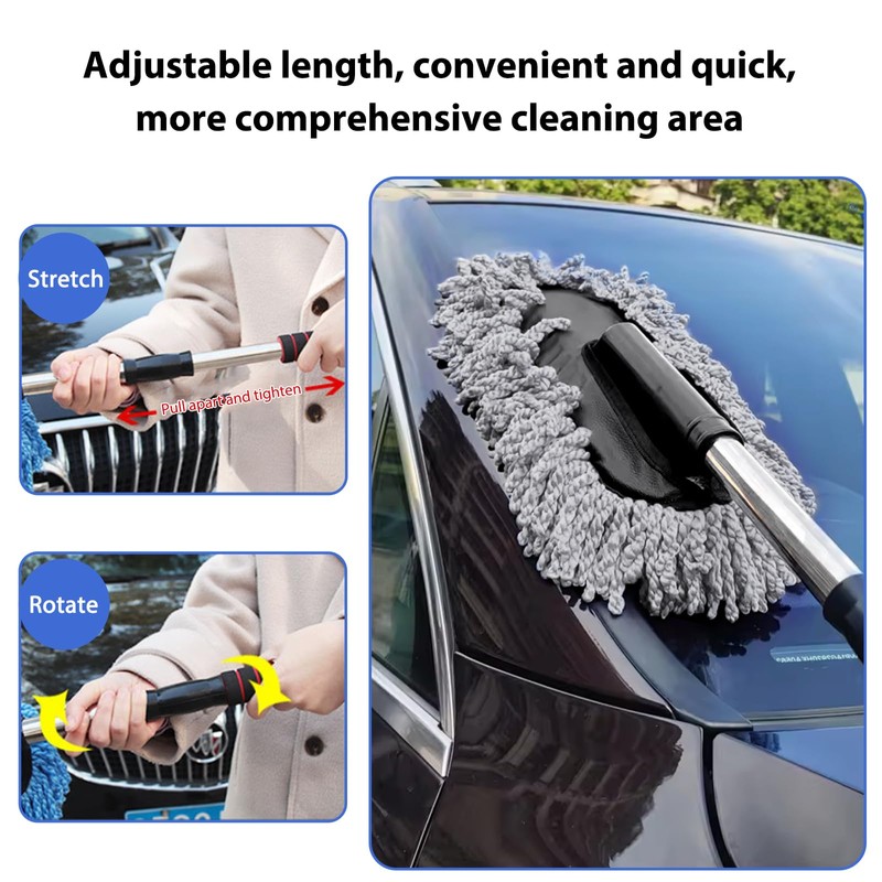 BWBWND 2 PCS Microfiber Car Dusters, Scratch Free Auto Exterior