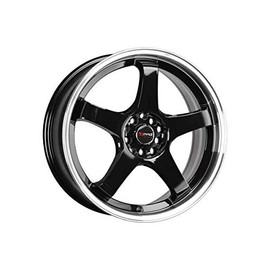 17" DRAG WHEELS DR63 17x7" +40 OFFSET 5x100/5x114.3 GLOSS BLACK - SINGLE WHEEL