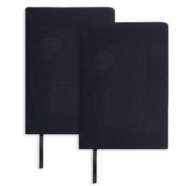 GLOBLELAND 2 Pcs Black Cloth Book Covers with Ribbon 7"x13" Washable Book Protective Cover Up to 8.5"x9.5" Adjustable Sleeve Paperback Protector for Notebook Bible Planner Hardcover