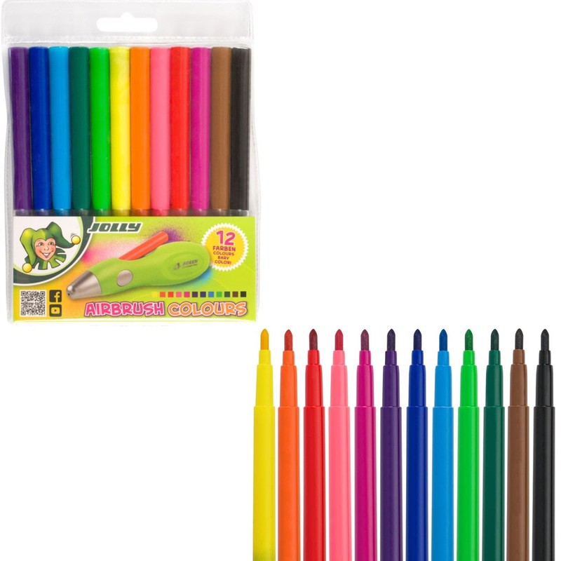 JOLLY - Airbrush for Children, 4446-0001, Set of 20 Pieces