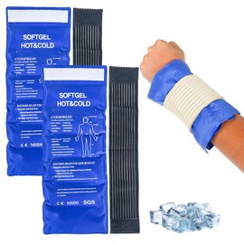 compresa de gel frio y calor,bolsa de gel para frio y calor | compresa fria Bolsa Hielo Reutilizable 2 PCS,Bolsas Hielo para Alivia Muscular,Compresa Fria Calientes Reutilizable 44*18cm