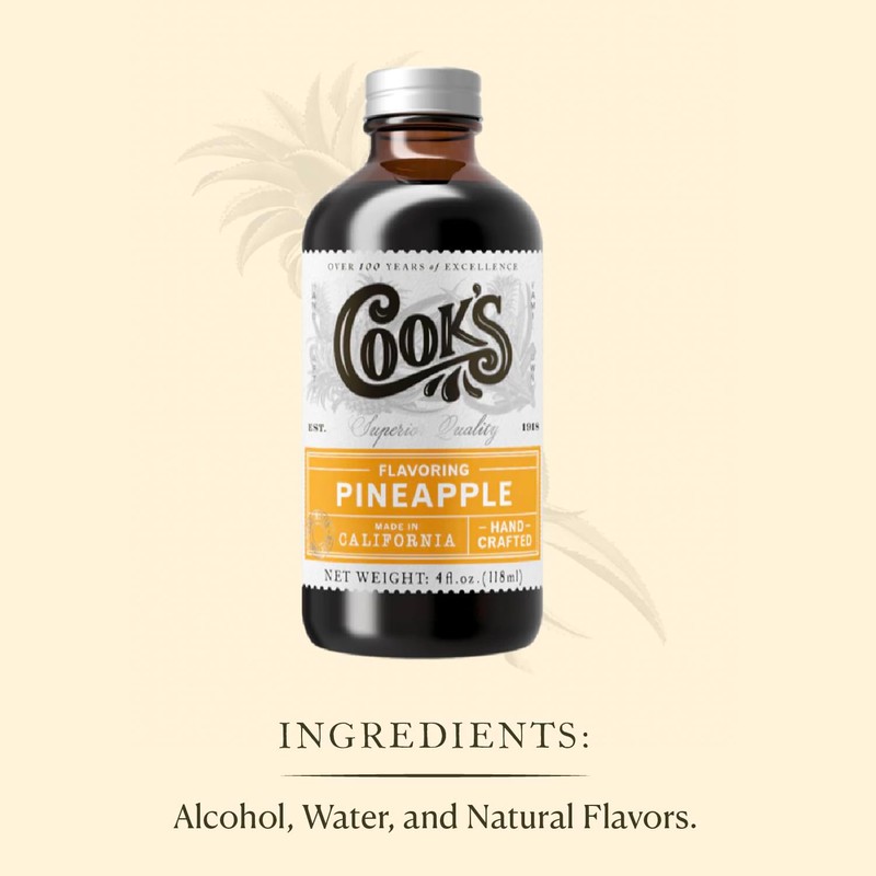 Cook's, Pineapple Flavoring for Baking, Candies, Cakes, Smoothies, Beverages, 8