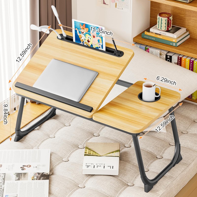 Laptop Desk for Bed, Adjustable Laptop Stand with 5 Different