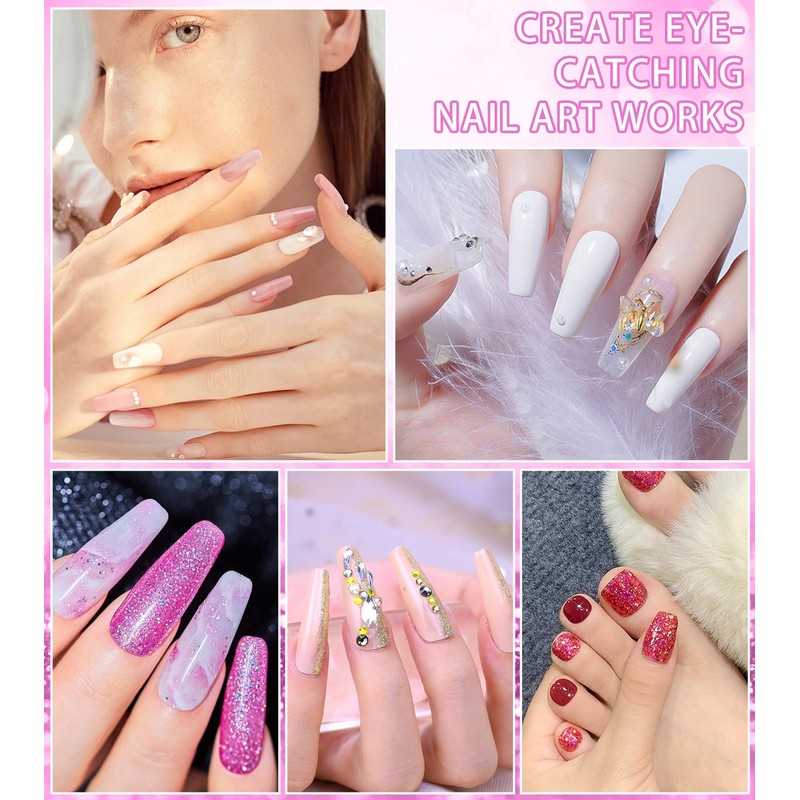 Acrylic Nail Kit with Drill and UV Light, Nail Kit