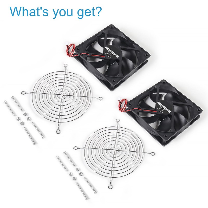 ALMOCN 2PCS 120mm Computer Fan 12V Case Cooling Fan 2