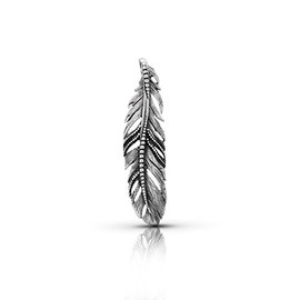 Big Feather Pendant 925 Sterling Silver Native American Tribal Bohemian Jewelry