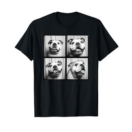 English Bulldog Puppy Face Pet Portrait Bulldog Mom T-Shirt