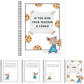 rubeonly If You Give Your Teacher a Cookie A4 Large NoteBook – Creative DIY Teacher Appreciation Gift, Thank You NoteBook for Teachers, Perfect for Teachers Day, Best Teacher Ever (1 Pack)