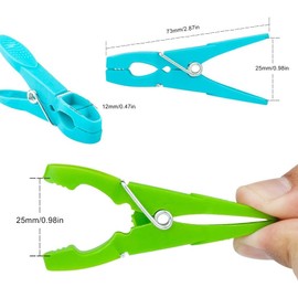 Spyrtb Pack of 50 Clothes Pegs, Clothes Pegs Without Imprint, 5 Colours Premium Clothes Pegs, Plastic Strong Grip Clothes Pegs for Clothesline, Towel, Clothes, Socks