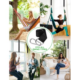 Awroutdoor Tree Swing Hanging Straps - Ultra Strong 1.5M/5ft Hammock Strap Holds 2200 LBS Straps for Camping Backpacking Patio Hammocks and Swings