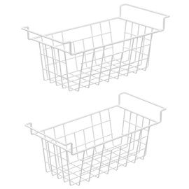 blitzlabs Chest Freezer Organizer Bins, Deep Freezer Basket Storage Wire Metal Hanging Baskets 17.5inch 2Packs