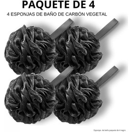 Triko Juego de 4 Esponjas de Baño para Regadera, Esponja para Baño para Mujeres y Hombres, Estropajo para cuerpo, Exfoliante corporal para Ducha