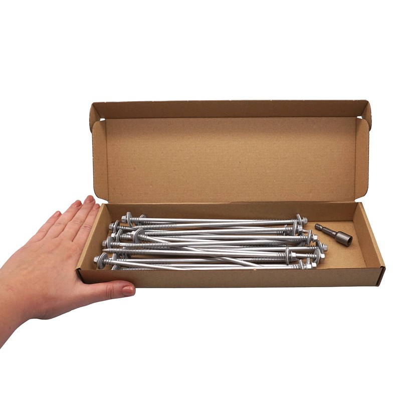 SKIR'CO (Pack of 20) Self Tapping 6.4 x 210mm Grey