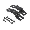 Plum Fittings 2" Sq. Steel Ornamental Fence Line Bracket Black