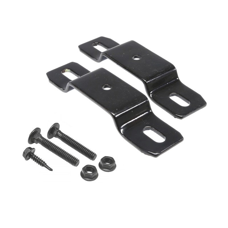 Plum Fittings 2" Sq. Steel Ornamental Fence Line Bracket Black