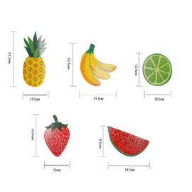 Toyvian 2 Sets Tutti Frutti Party Decorations Fruit Banner Summer Banner for Birthday Luau Tropical Hawaiian Fruit Theme Party