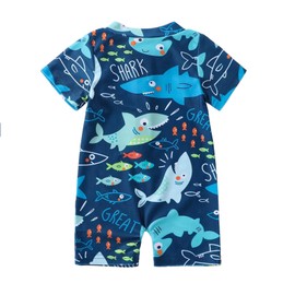 YAGATA Toddler Swimsuit Boy Toddler Rash Guard Boy 3t Swimsuit Boys Toddler Rash Guard Boy 2t Bathing Suit Boys 2-3T Dark Blue 110