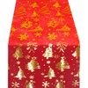Table Runner Christmas Red, Table Runner Christmas Roll with Gold