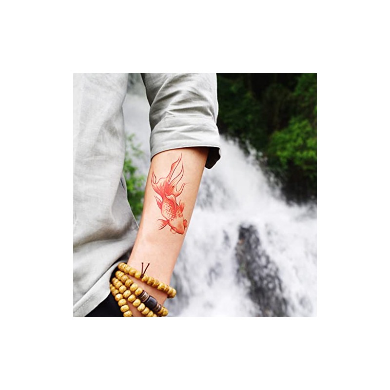 Oottati 2 Sheets Waterproof Small Cute Fake Hand Neck Temporary