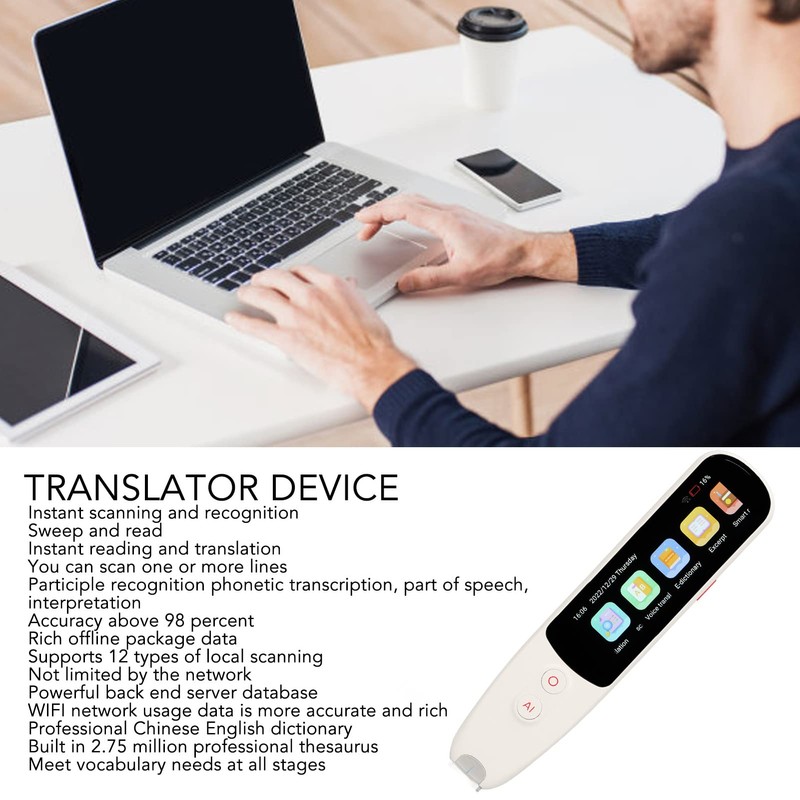 Voice Translator Pen, Intelligent Translation Device with 134 Languages, WiFi