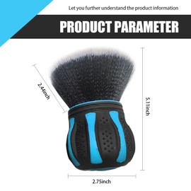 Dogary 1 PC Curveball Detailing Brush, Handheld Soft Bristle Car Detailing Brush Accessories, Car Interior Dust Removal Brush Cleaning Tool,Suitable For Most Vehicles (Blue)