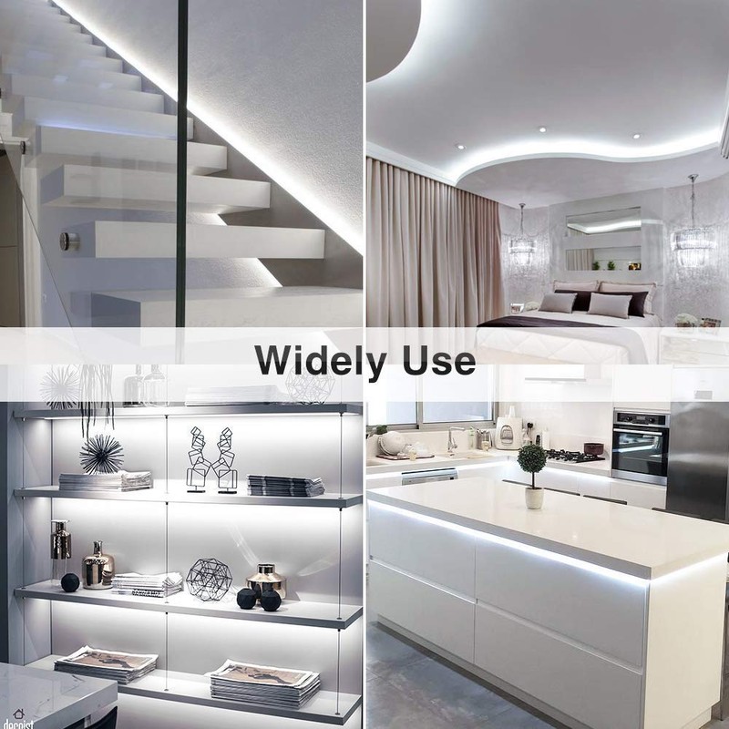 Velainic 24V LED Strip Light White 6000-6500K,16.4ft/5M Waterproof IP65 Outdoor