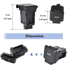 PANNUOSCS Auxiliary Input Jack Assembly for 2006-2014 Honda Ridgeline 4 Door RTL Audio Aux Port Jack Adapter Replace#39114-SJC-A01ZB - Auxiliary Input Adapter Aux Jack Aux Input Assembly（1PCS）